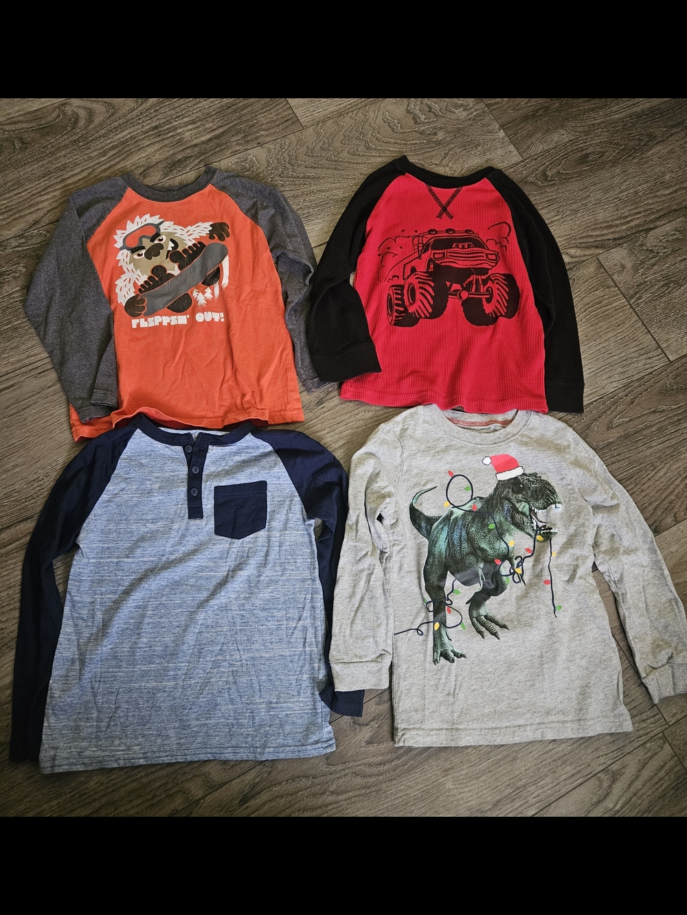 Lot Of 4 Boys Long Sleeve Shirts